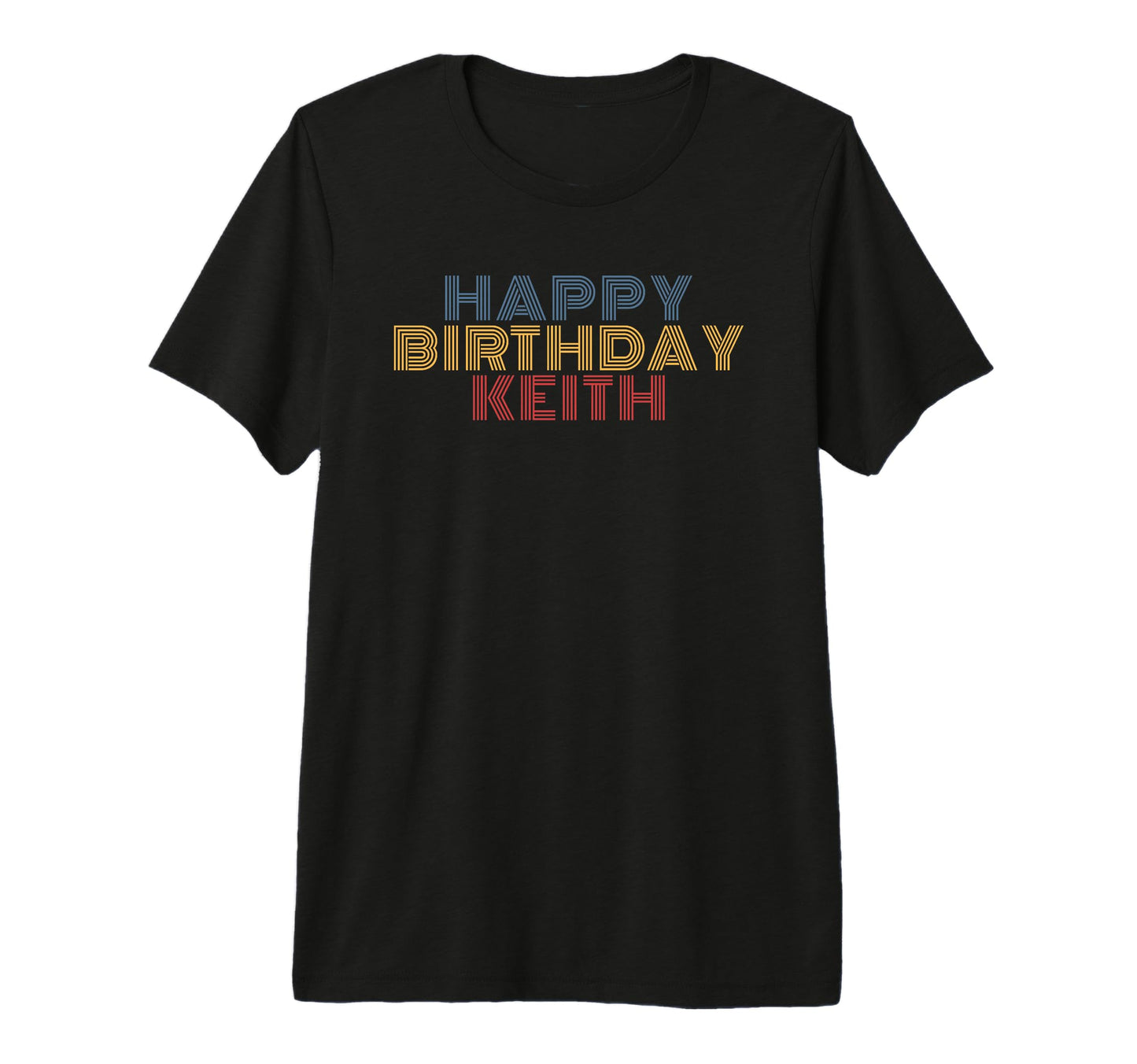 Happy Birthday Keith Personalized T-Shirt - Aesthetic Graphic Men Women - T-Shirt, Sweatshirt, Hoodie