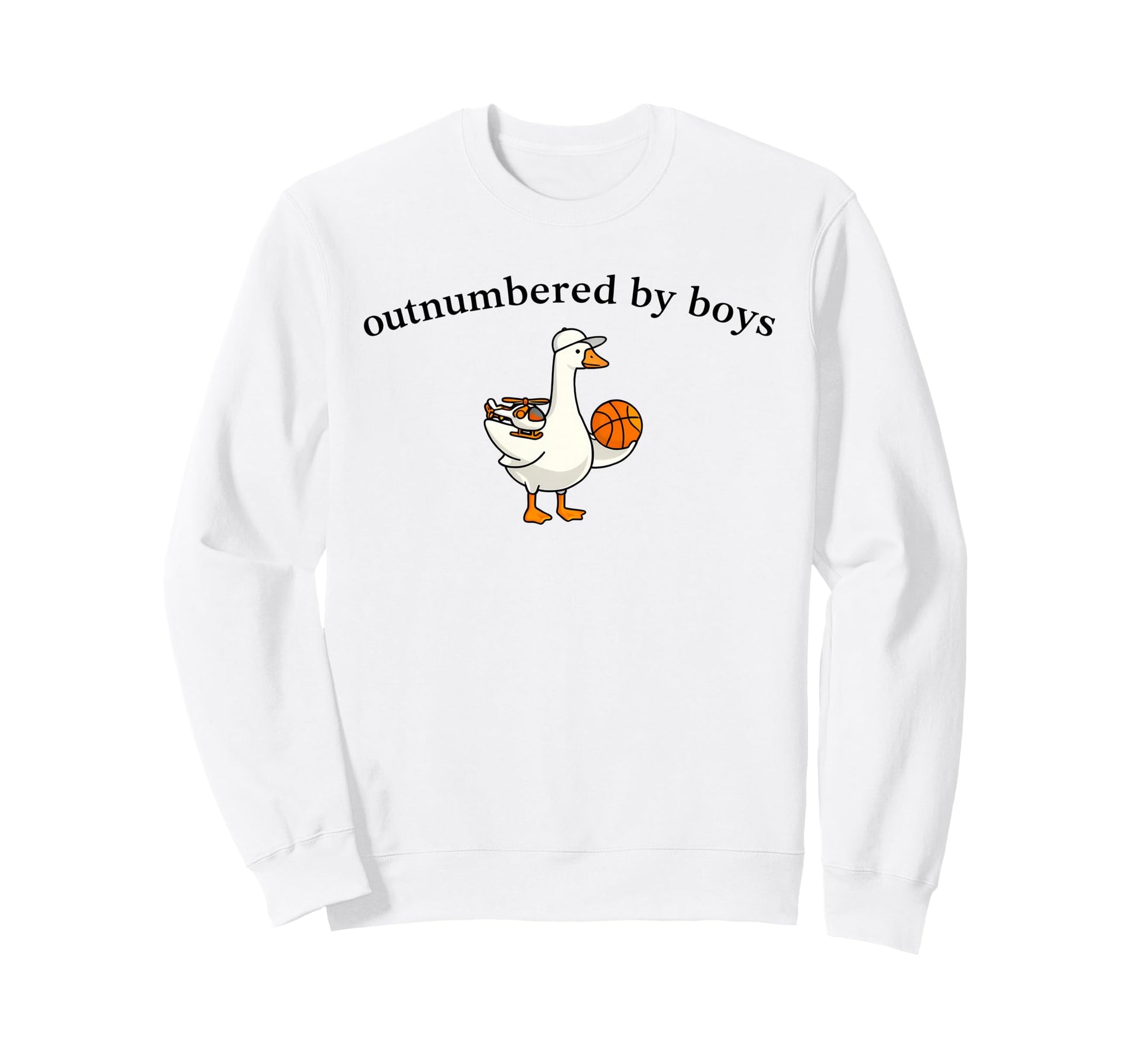 Outnumbered Basketball Mom Funny Sweatshirt - Unique Graphic for Adults - T-Shirt, Sweatshirt, Hoodie