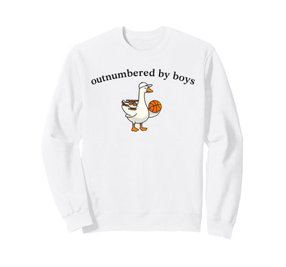 Outnumbered Basketball Mom Funny Sweatshirt - Unique Graphic for Adults - T-Shirt, Sweatshirt, Hoodie