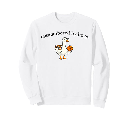 Outnumbered Basketball Mom Funny Sweatshirt - Unique Graphic for Adults - T-Shirt, Sweatshirt, Hoodie
