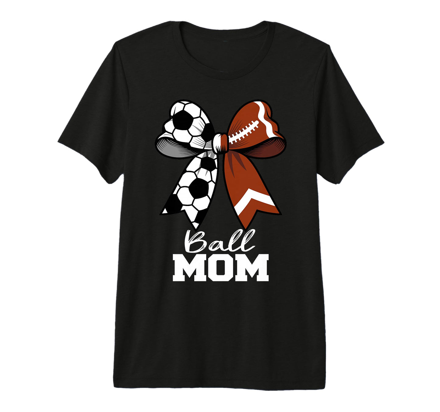 Ball Mom Soccer Football Mom T-Shirt - Minimalist Print for Adults - T-Shirt, Sweatshirt, Hoodie