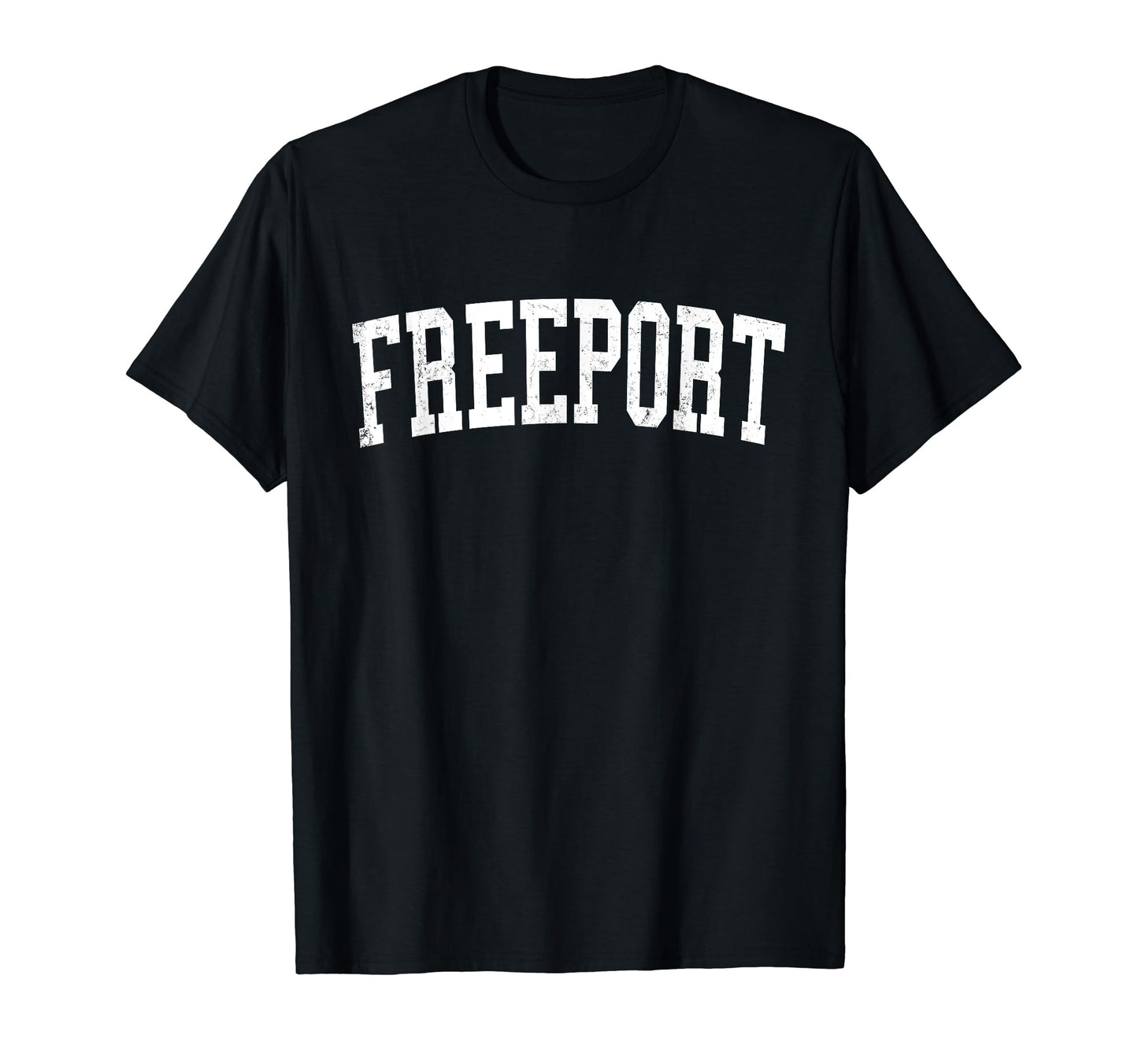 Freeport Il Distressed White T-Shirt - Casual Everyday Wear for Adults - T-Shirt, Sweatshirt, Hoodie