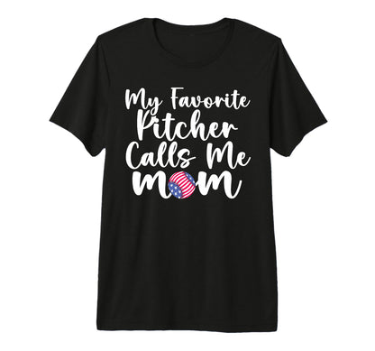 Baseball Mom Patriotic My Favorite T-Shirt - Fun Novelty Design for Adults - T-Shirt, Sweatshirt, Hoodie