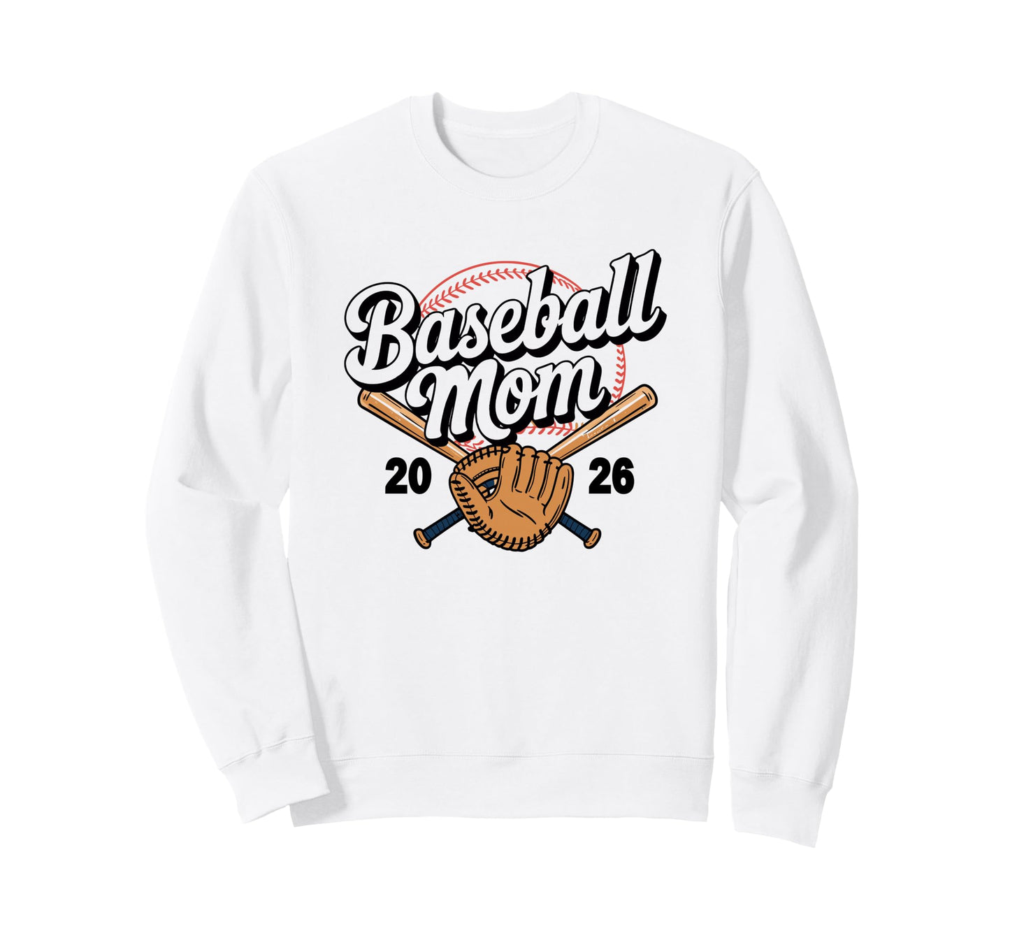 Baseball Mom Game Day Sweatshirt - Custom Art Print Men Women - T-Shirt, Sweatshirt, Hoodie