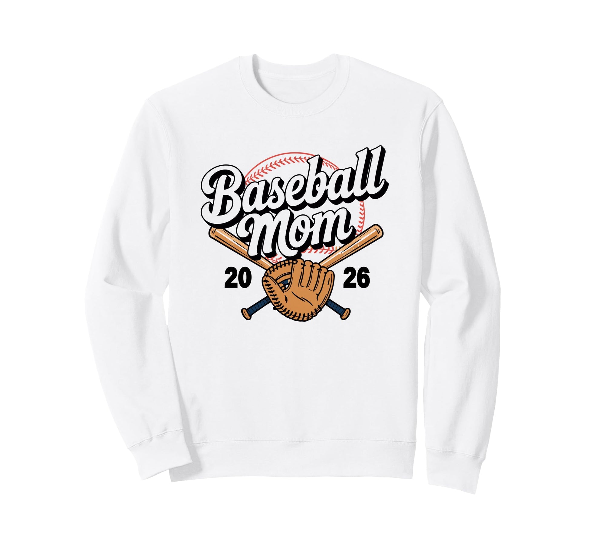 Baseball Mom Game Day Sweatshirt - Custom Art Print Men Women - T-Shirt, Sweatshirt, Hoodie