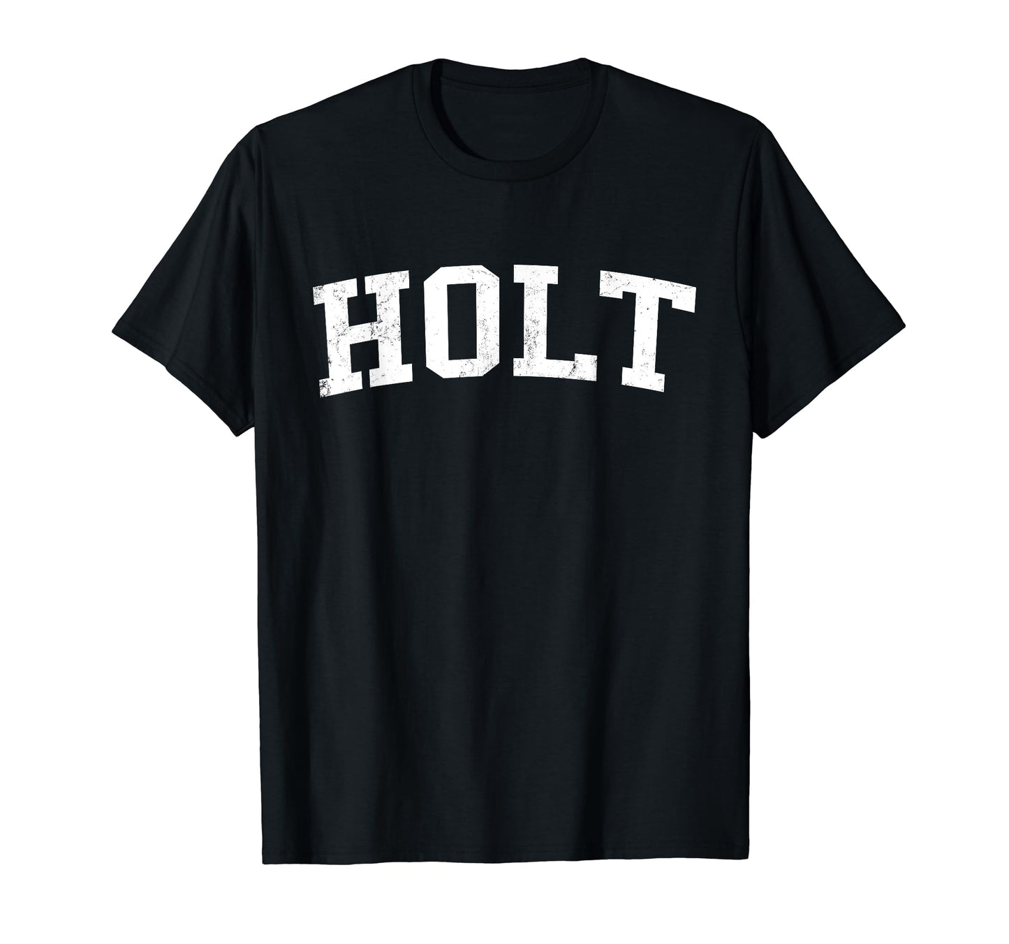 Holt Mi Distressed White Varsity T-Shirt - Custom Art Print Unisex - T-Shirt, Sweatshirt, Hoodie