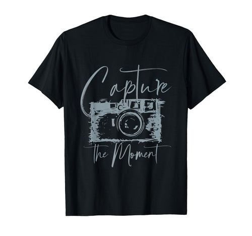 Capture Moment Photography Camera T-Shirt - Fun Novelty Design for Adults - T-Shirt, Sweatshirt, Hoodie