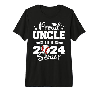 Mens Proud Uncle 2024 Senior Funny T-Shirt - Aesthetic Graphic for Adults - T-Shirt, Sweatshirt, Hoodie