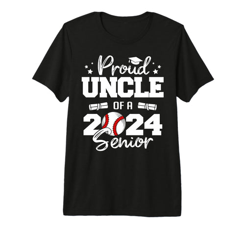 Mens Proud Uncle 2024 Senior Funny T-Shirt - Aesthetic Graphic for Adults - T-Shirt, Sweatshirt, Hoodie