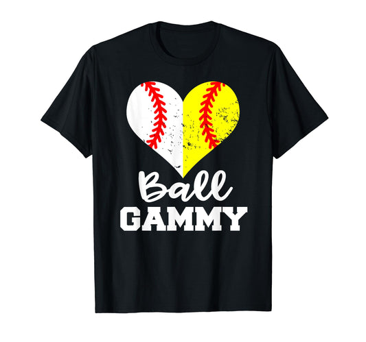 Ball Gammy Heart Funny Baseball T-Shirt - Streetwear Style for Adults - T-Shirt, Sweatshirt, Hoodie