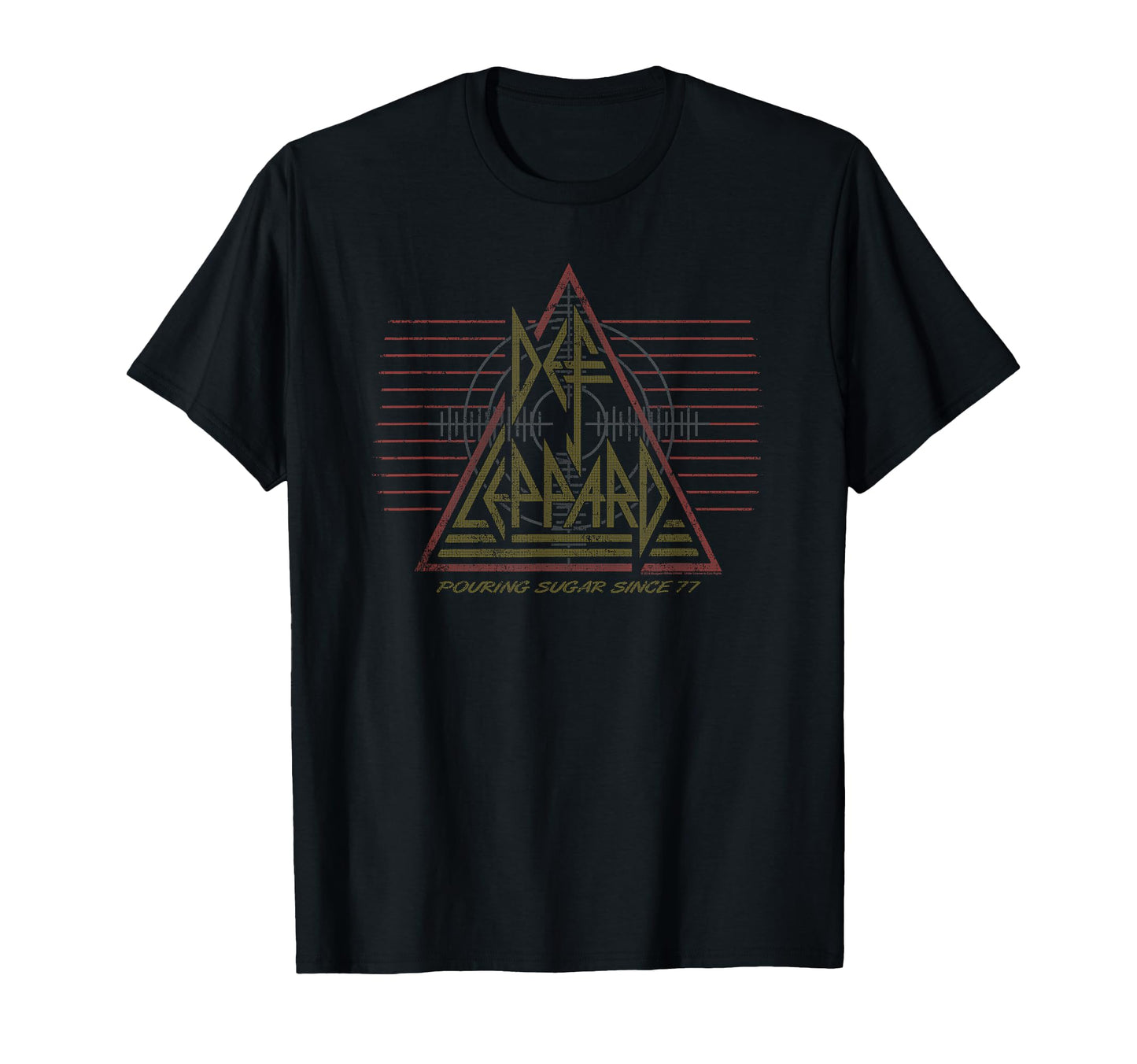Def Leppard 77 Black Cotton Crew Neck T-Shirt - Novelty Apparel Men Women - T-Shirt, Sweatshirt, Hoodie