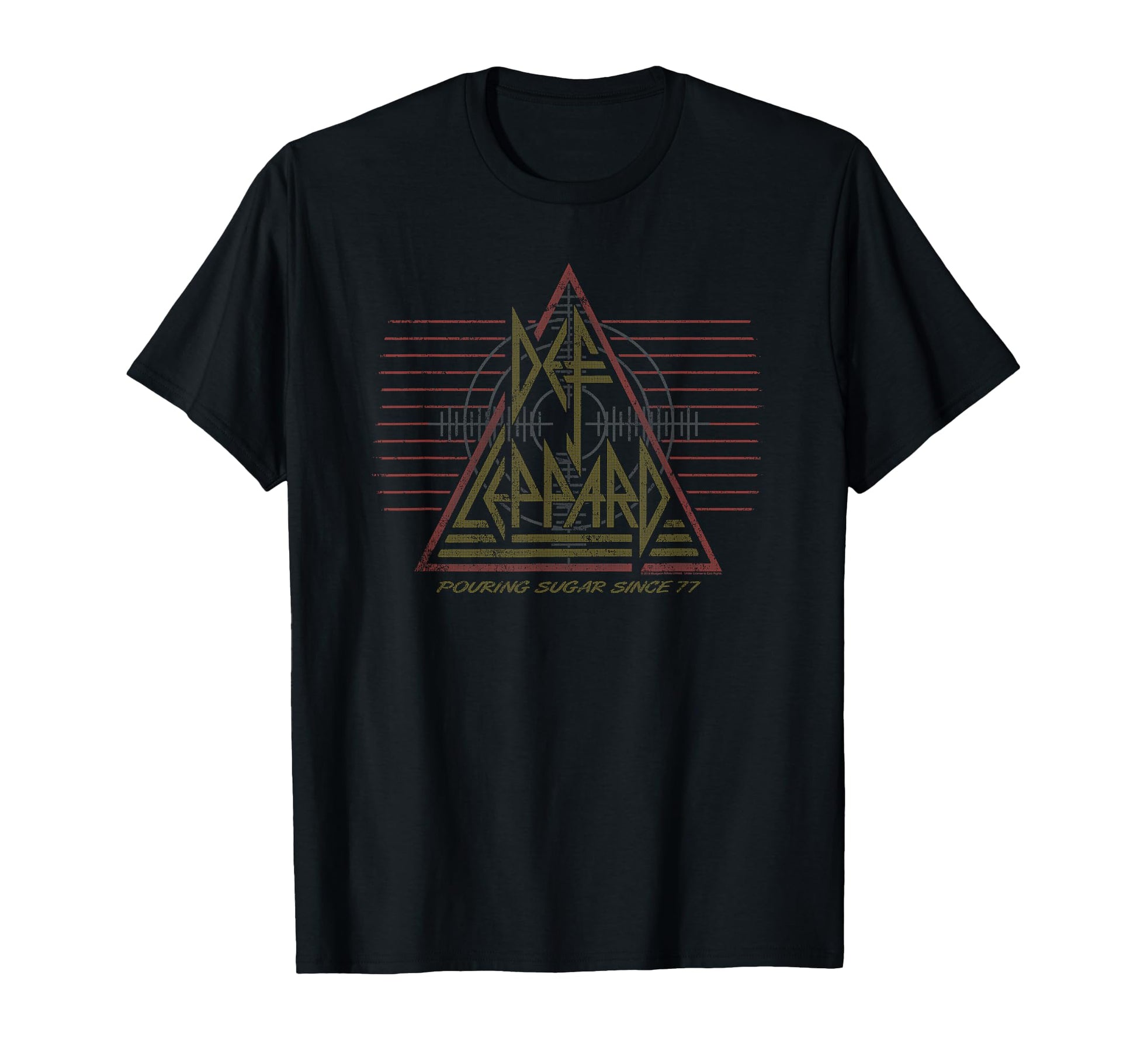 Def Leppard 77 Black Cotton Crew Neck T-Shirt - Novelty Apparel Men Women - T-Shirt, Sweatshirt, Hoodie