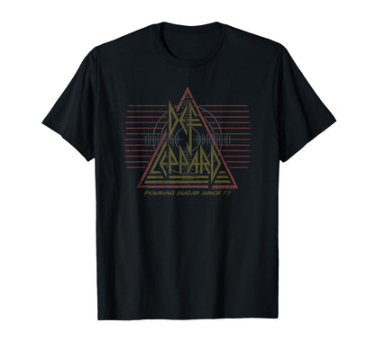 Def Leppard 77 Black Cotton Crew Neck T-Shirt - Novelty Apparel Men Women - T-Shirt, Sweatshirt, Hoodie