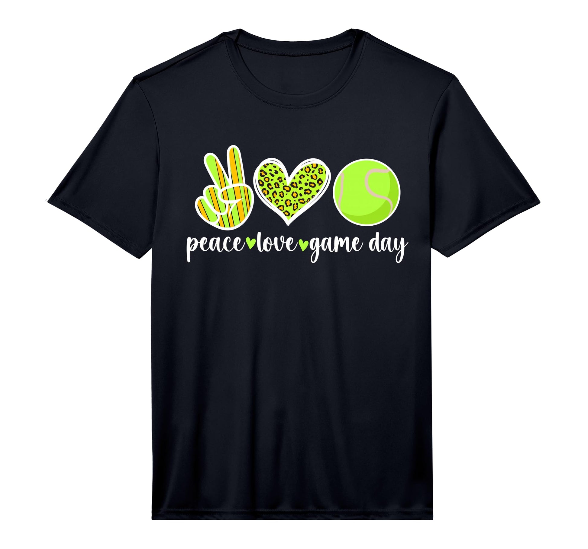 Peace Love Game Day Tennis Game Day T-Shirt - Minimalist Print for Adults - T-Shirt, Sweatshirt, Hoodie