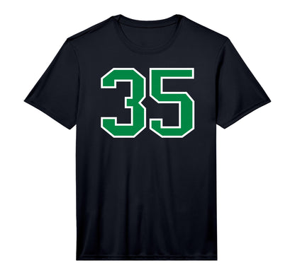 Green Sports Team Number 35 Performance T-Shirt - Graphic Print Men Women - T-Shirt, Sweatshirt, Hoodie