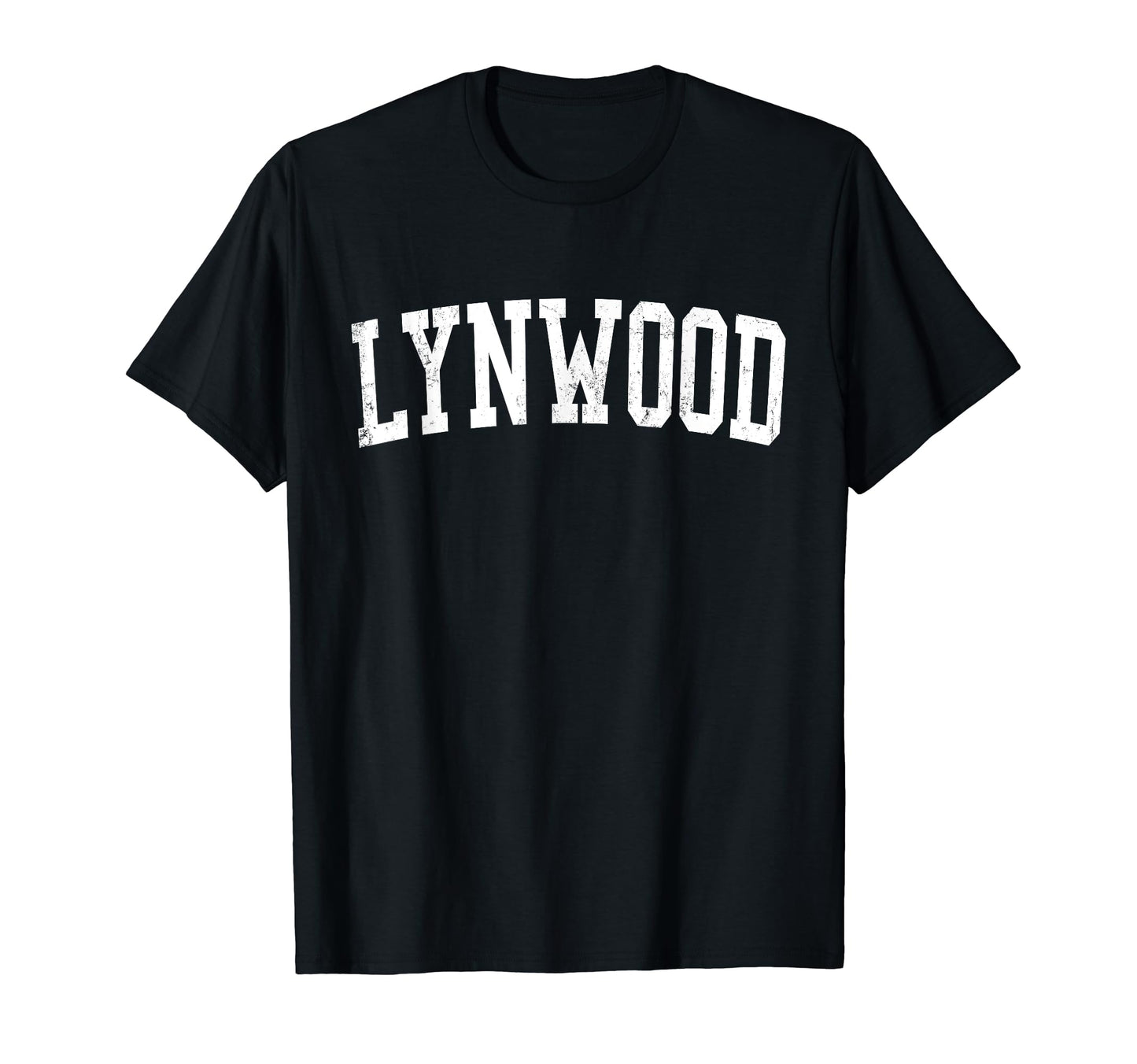 Lynwood Ca Distressed White Varsity T-Shirt - Fun Novelty Design Men Women - T-Shirt, Sweatshirt, Hoodie