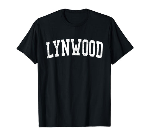 Lynwood Ca Distressed White Varsity T-Shirt - Fun Novelty Design Men Women - T-Shirt, Sweatshirt, Hoodie