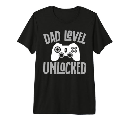 Mens Gamer Dad Funny Dad Level T-Shirt - Fun Novelty Design for Adults - T-Shirt, Sweatshirt, Hoodie