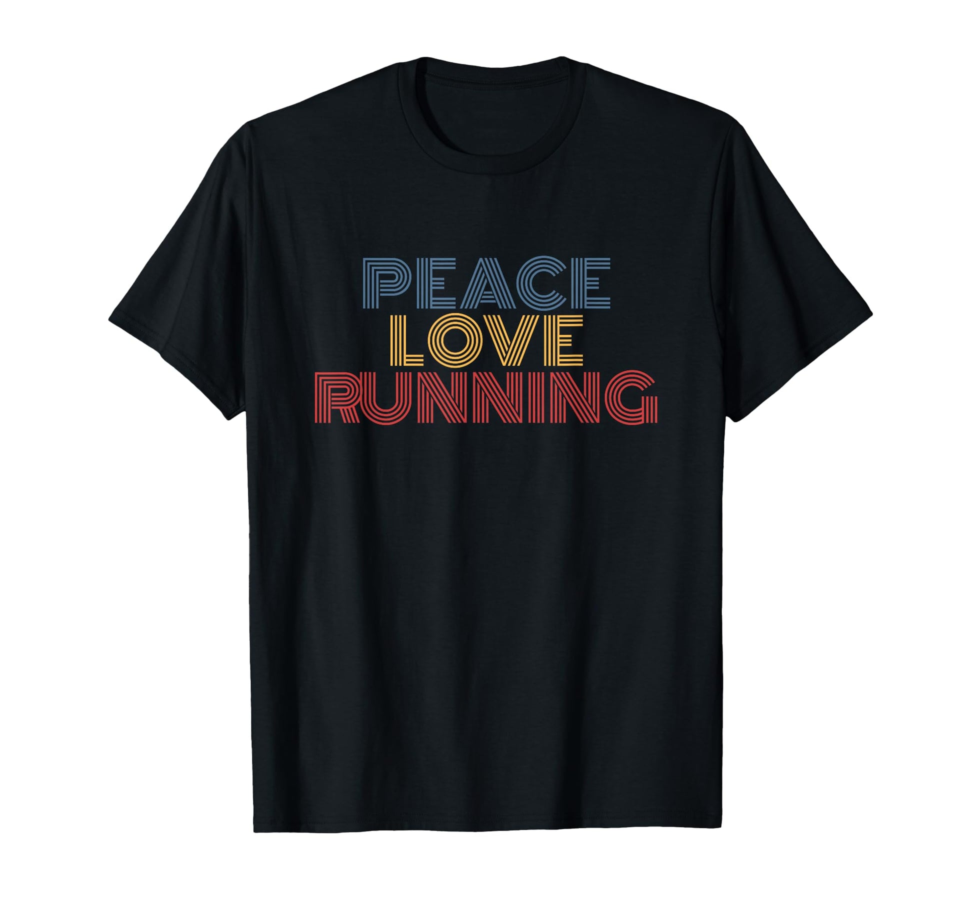 Peace Love Running T-Shirt - Minimalist Print Unisex - T-Shirt, Sweatshirt, Hoodie