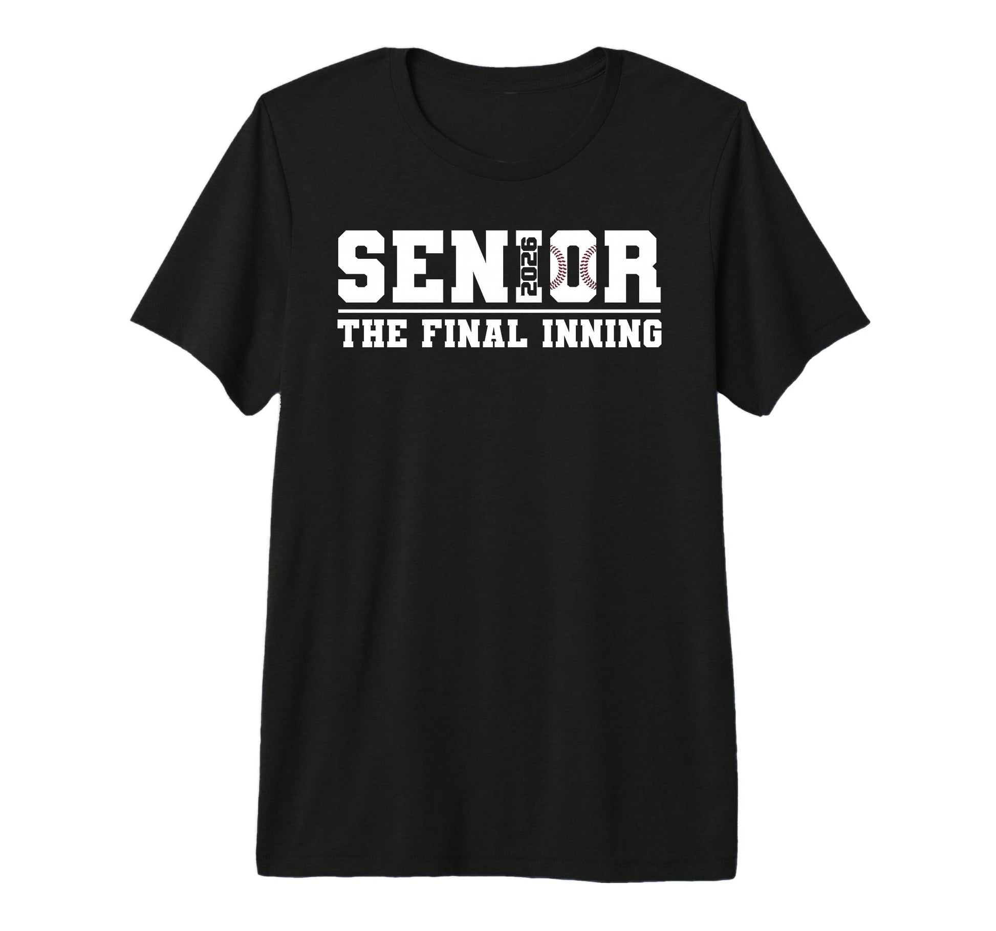 Mens Baseball 2026 Final Inning Senior T-Shirt - Minimalist Print Unisex - T-Shirt, Sweatshirt, Hoodie
