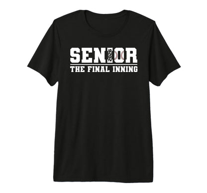 Mens Baseball 2026 Final Inning Senior T-Shirt - Minimalist Print Unisex - T-Shirt, Sweatshirt, Hoodie