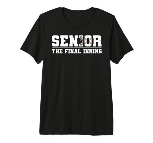 Mens Baseball 2026 Final Inning Senior T-Shirt - Minimalist Print Unisex - T-Shirt, Sweatshirt, Hoodie