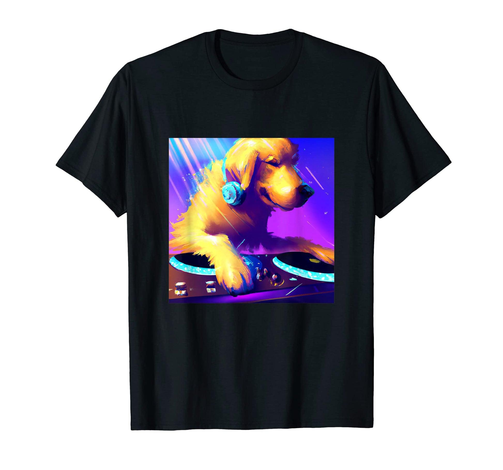 Bulldog Vaporwave Dj Dog Aesthetic T-Shirt - Trendy Graphic Unisex - T-Shirt, Sweatshirt, Hoodie