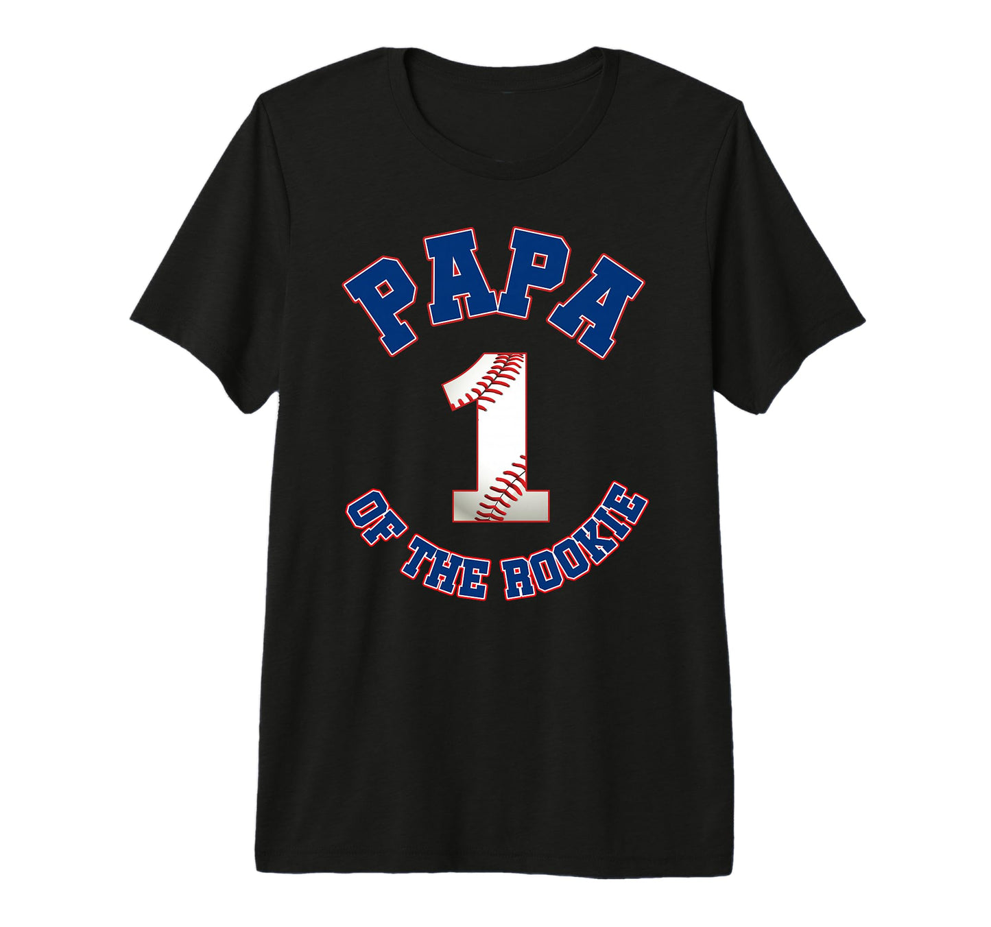 Mens Papa Rookie 1St Birthday Baseball T-Shirt - Trendy Graphic Unisex - T-Shirt, Sweatshirt, Hoodie