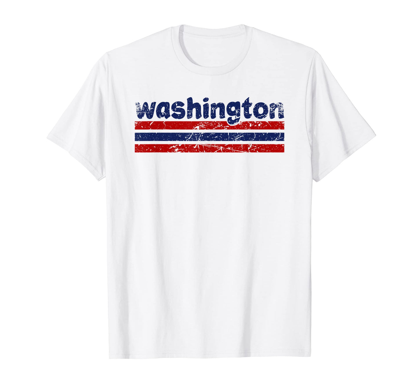 Washington Three Stripe Weathered T-Shirt - Custom Art Print for Adults - T-Shirt, Sweatshirt, Hoodie