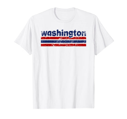 Washington Three Stripe Weathered T-Shirt - Custom Art Print for Adults - T-Shirt, Sweatshirt, Hoodie