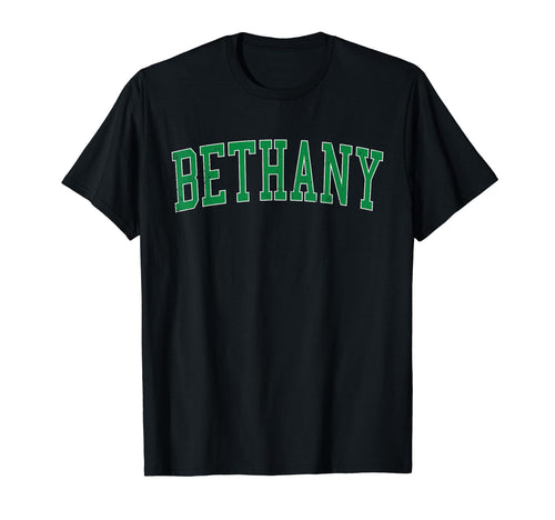 Bethany Or Distressed Green Varsity T-Shirt - Trendy Graphic Unisex - T-Shirt, Sweatshirt, Hoodie