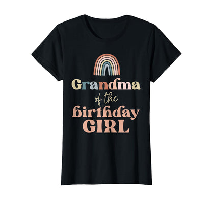 Grandma Birthday Boho Rainbow Party T-Shirt - Novelty Apparel Unisex - T-Shirt, Sweatshirt, Hoodie