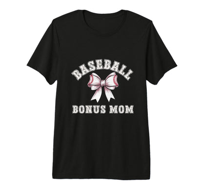 Coquette Baseball Bonus Mom Bow Game T-Shirt - Graphic Print for Adults - T-Shirt, Sweatshirt, Hoodie