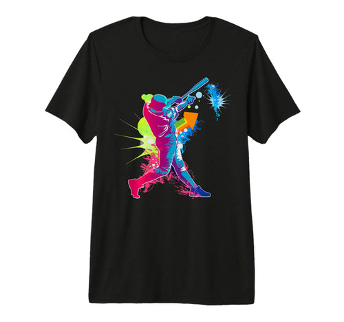 Paint Splash Baseball Player Coach T-Shirt - Novelty Apparel for Adults - T-Shirt, Sweatshirt, Hoodie