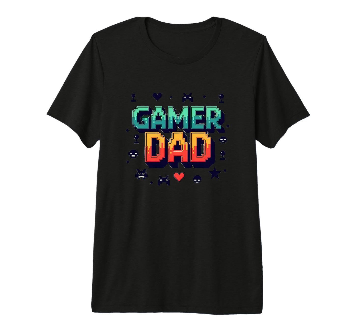 Gamer Dad Pixel Art Fathers Day Gaming T-Shirt - Trendy Graphic Men Women - T-Shirt, Sweatshirt, Hoodie