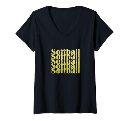 Softball Sports Typography Softball T-Shirt - Minimalist Print Men Women - T-Shirt, Sweatshirt, Hoodie