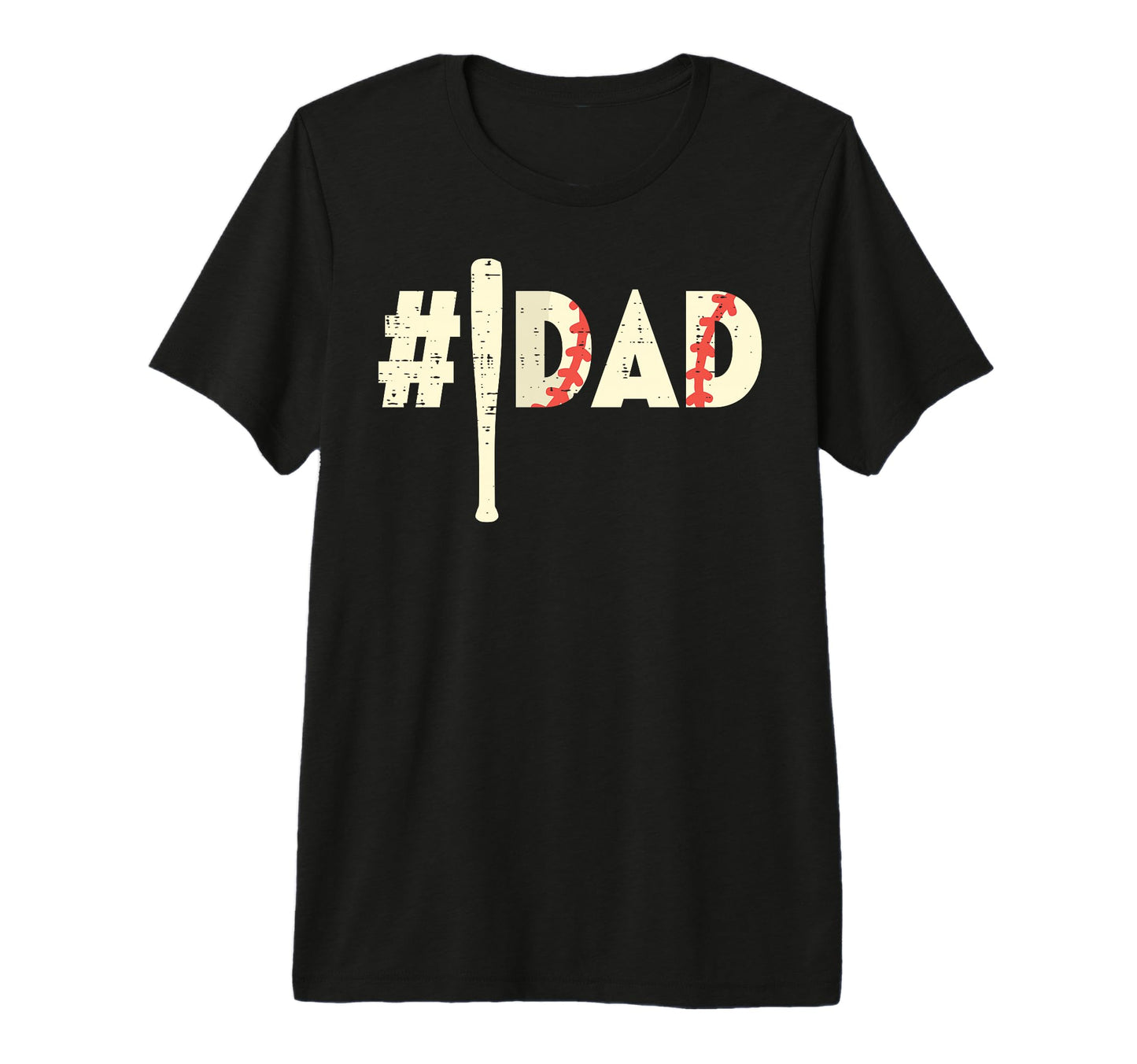 Fathers Day Hashtag Baseball Bat Dad T-Shirt - Trendy Graphic Men Women - T-Shirt, Sweatshirt, Hoodie
