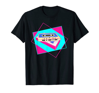 80S Music Cassette Vaporwave Aesthetic T-Shirt - Minimalist Print Unisex - T-Shirt, Sweatshirt, Hoodie