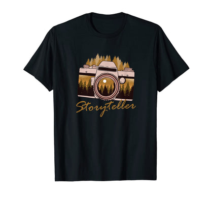 Storyteller Photographer Camera T-Shirt - Novelty Apparel for Adults - T-Shirt, Sweatshirt, Hoodie