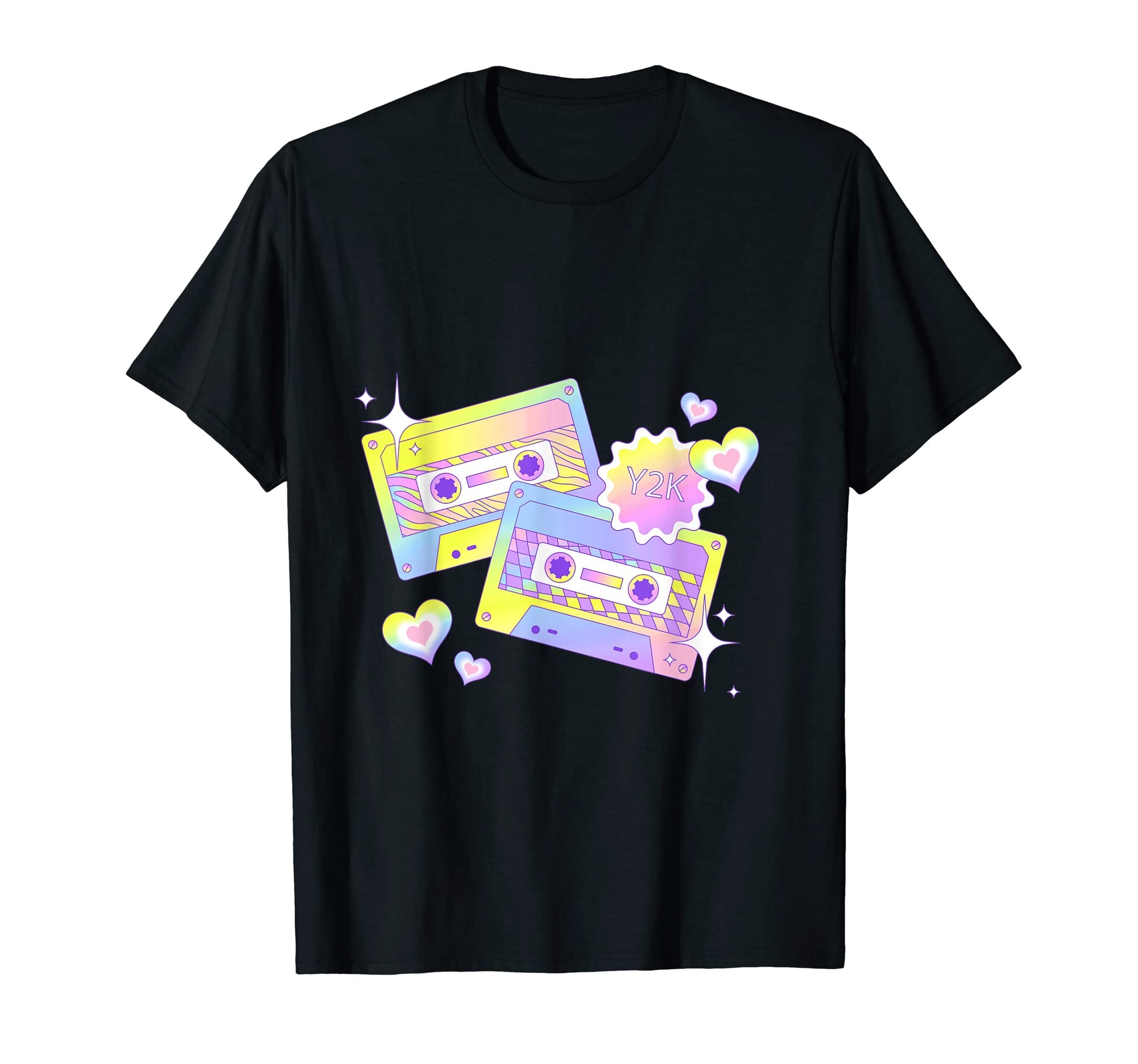 Vaporwave Aesthetic Cassettes Art T-Shirt - Graphic Print for Adults - T-Shirt, Sweatshirt, Hoodie