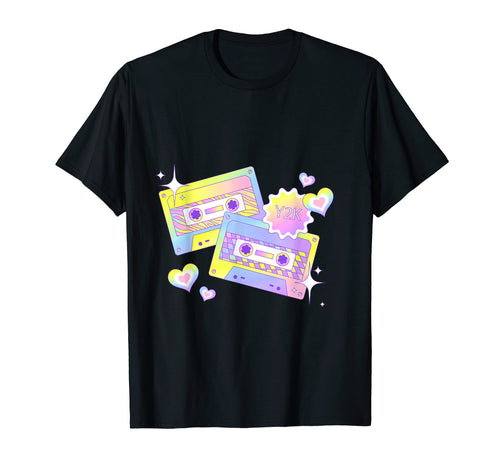 Vaporwave Aesthetic Cassettes Art T-Shirt - Graphic Print for Adults - T-Shirt, Sweatshirt, Hoodie