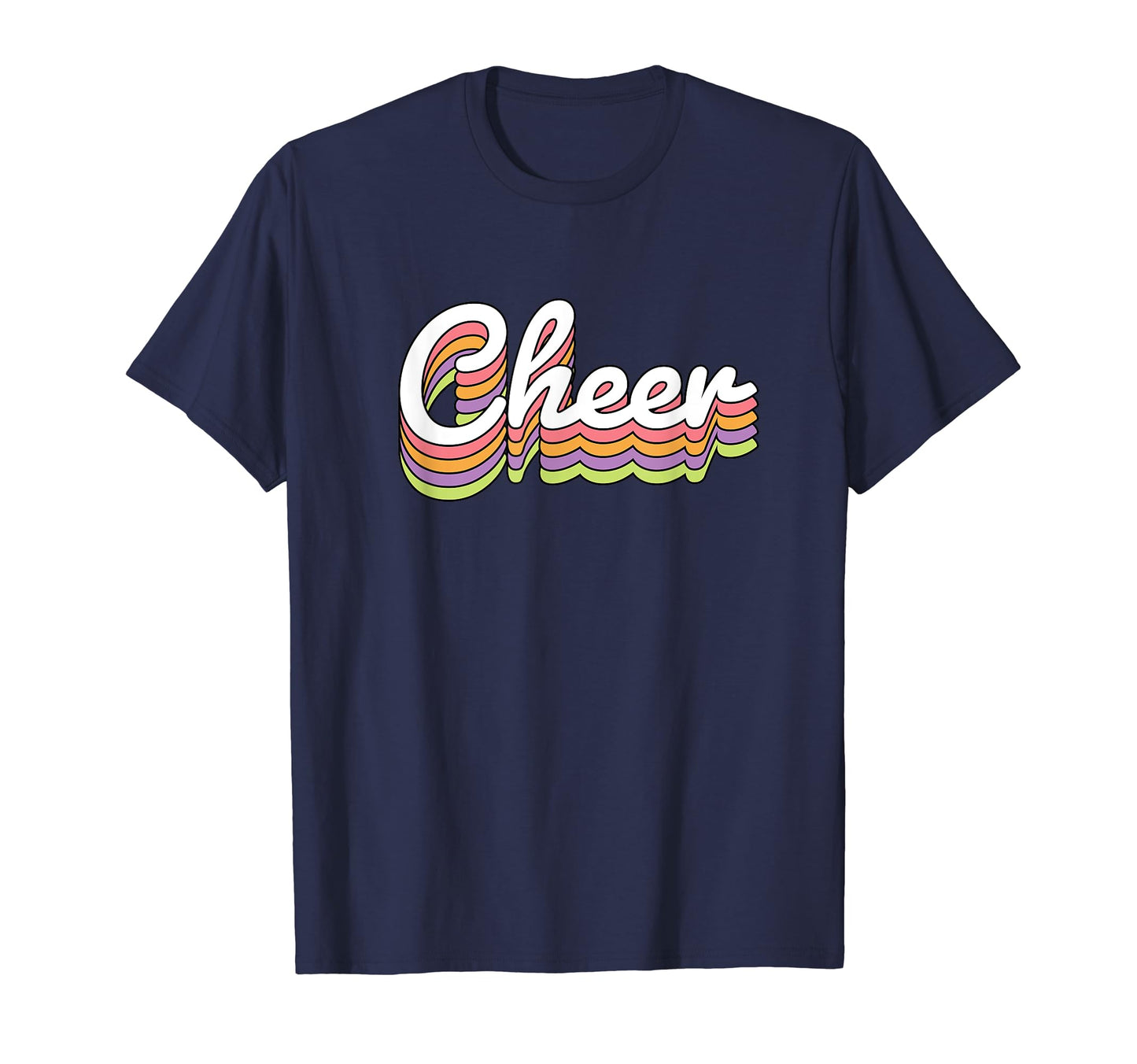 Cheer Rainbow Cheerleader T-Shirt - Casual Everyday Wear for Adults - T-Shirt, Sweatshirt, Hoodie