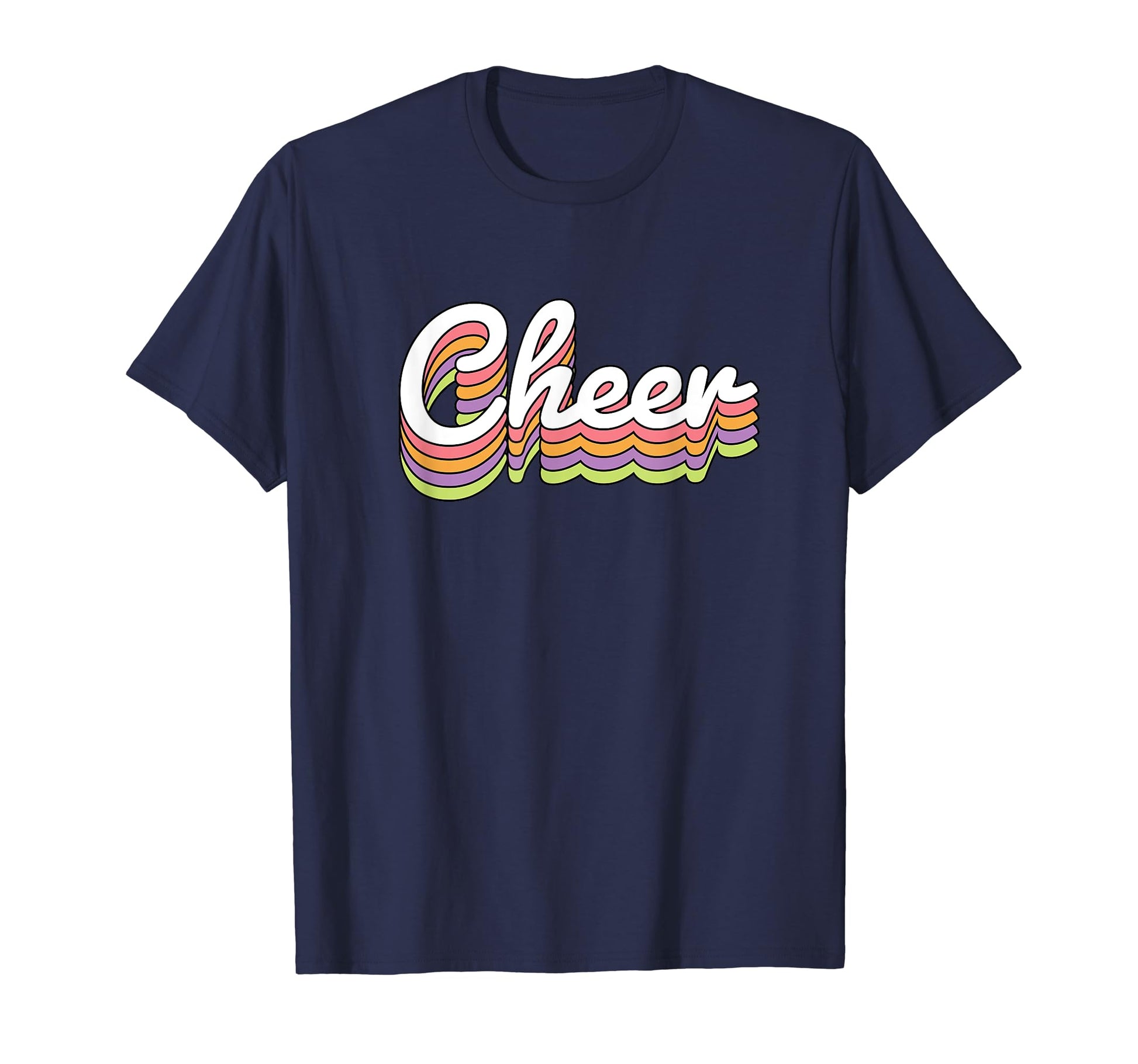 Cheer Rainbow Cheerleader T-Shirt - Casual Everyday Wear for Adults - T-Shirt, Sweatshirt, Hoodie