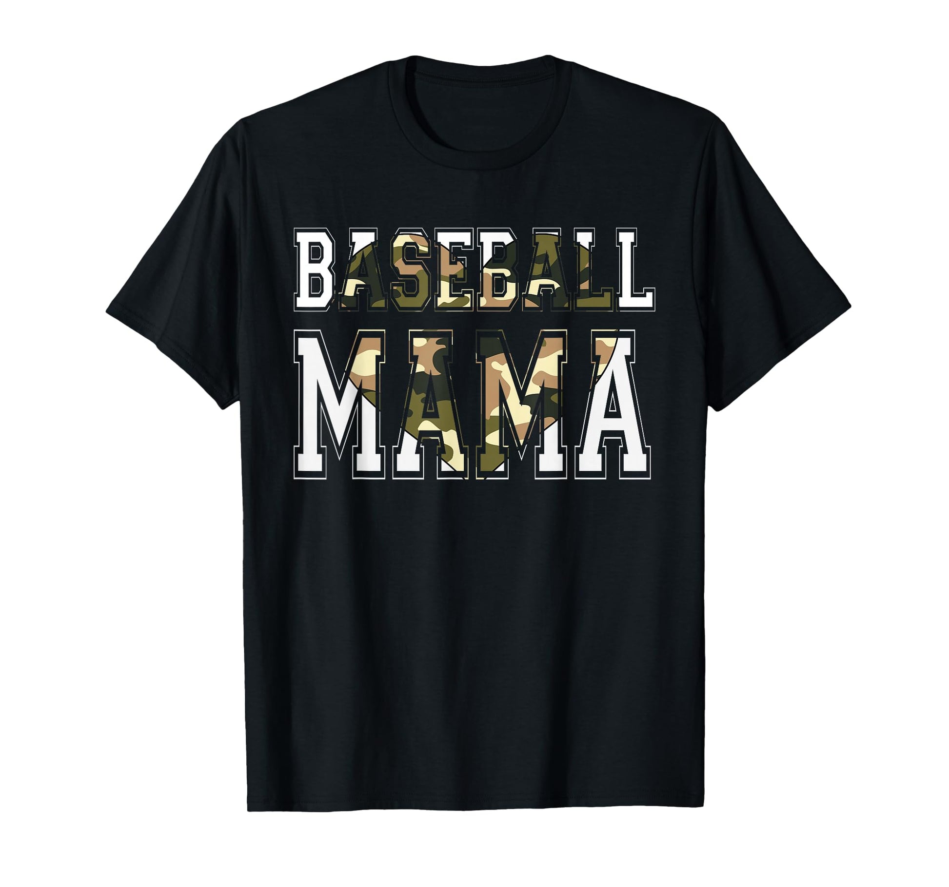 Baseball Mama Camo Heart Mom Sports T-Shirt - Aesthetic Graphic Unisex - T-Shirt, Sweatshirt, Hoodie