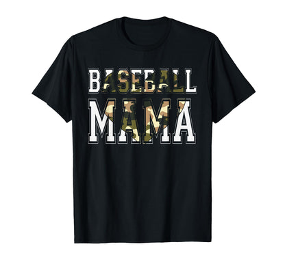 Baseball Mama Camo Heart Mom Sports T-Shirt - Aesthetic Graphic Unisex - T-Shirt, Sweatshirt, Hoodie