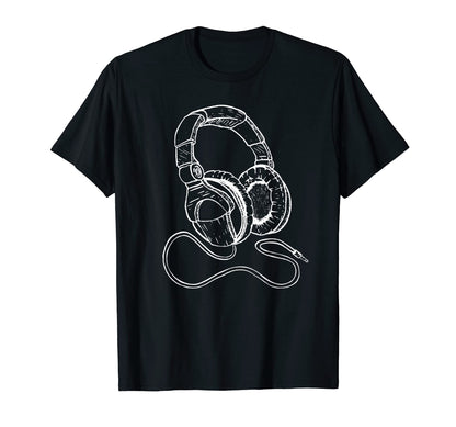 Hip Hop Over Ear Headphones Old T-Shirt - Streetwear Style Men Women - T-Shirt, Sweatshirt, Hoodie