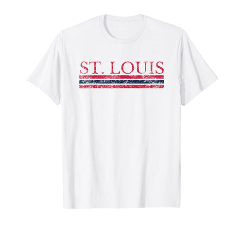 St Louis Missouri Weathered Stripe T-Shirt - Unique Graphic Men Women - T-Shirt, Sweatshirt, Hoodie