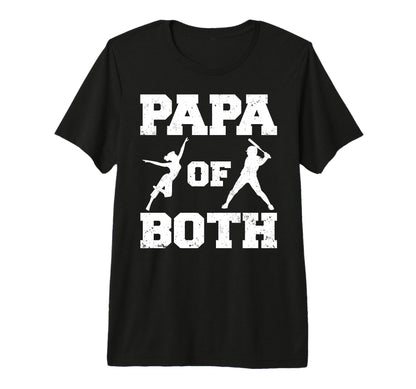 Mens Papa Both Funny Baseball And Dance T-Shirt - Unique Graphic Men Women - T-Shirt, Sweatshirt, Hoodie