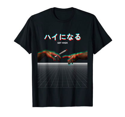Vaporwave Aesthetic Michelangelo T-Shirt - Custom Art Print Men Women - T-Shirt, Sweatshirt, Hoodie