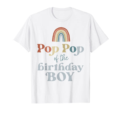 Mens Pop Pop Birthday Boho Rainbow T-Shirt - Streetwear Style Men Women - T-Shirt, Sweatshirt, Hoodie